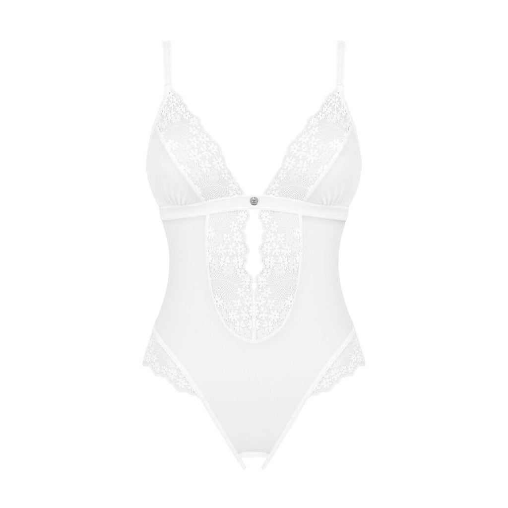 Obsessive (Польща) Еротичне напівпрозоре боді Obsessive Heavenlly crotchless teddy XL/2XL, з доступом