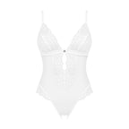 Еротичне напівпрозоре боді Obsessive Heavenlly crotchless teddy XL/2XL, з доступом