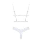 Еротичний комплект Obsessive Heavenlly 2-pcs cupless set M/L, відкриті груди, з 