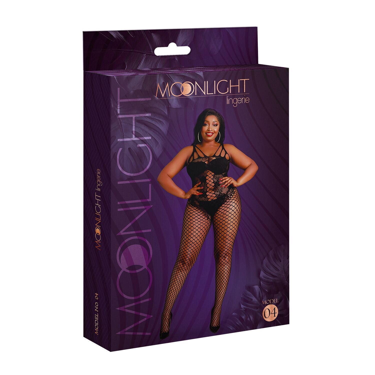 Moonlight (Іспанія) Бодістокінг Moonlight Plus Model 04 XL-XXXL Black, з доступом