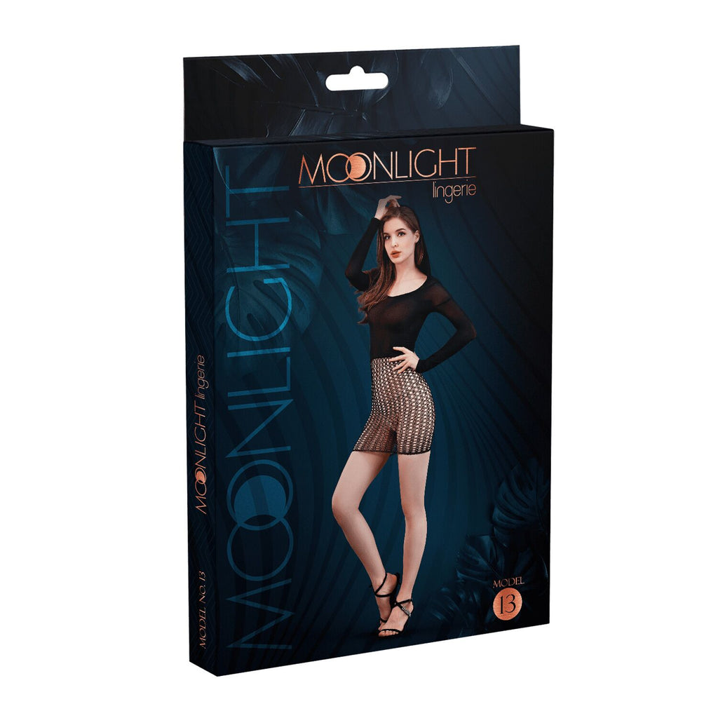 Moonlight (Іспанія) Еротична сукня Moonlight Model 13 XS-L Black, довгий рукав