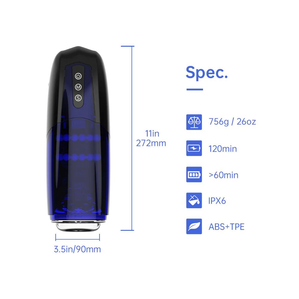 Magic Motion (Китай) Інтерактивний смарт мастурбатор Magic Motion Xone, імітація фрикцій, 10 режимів, кнопка турбо