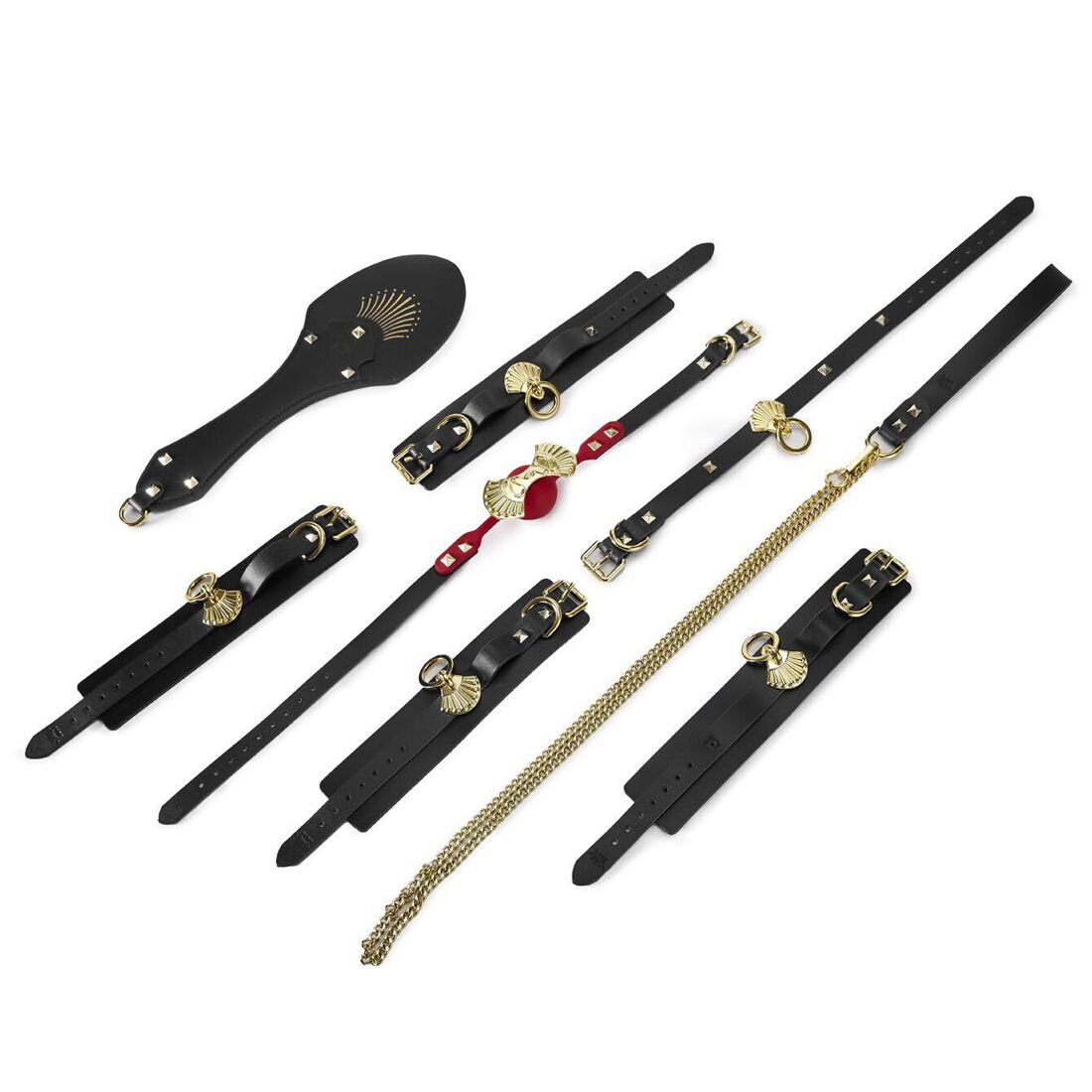 Zalo (США) Розкішний набір для BDSM Zalo Bondage Play Kit, 10 аксесуарів у кейсі, шкіра, кристал Swarovski