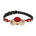 Zalo (США) Розкішний силіконовий кляп Zalo Silicone Ball Gag Red, кристал Swarovski, шкіряний ремінець