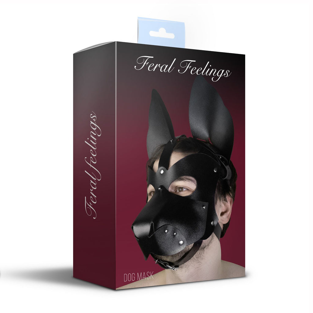 Feral Feelings (Україна) Шкіряна маска собаки 2в1 Feral Feelings, знімна морда