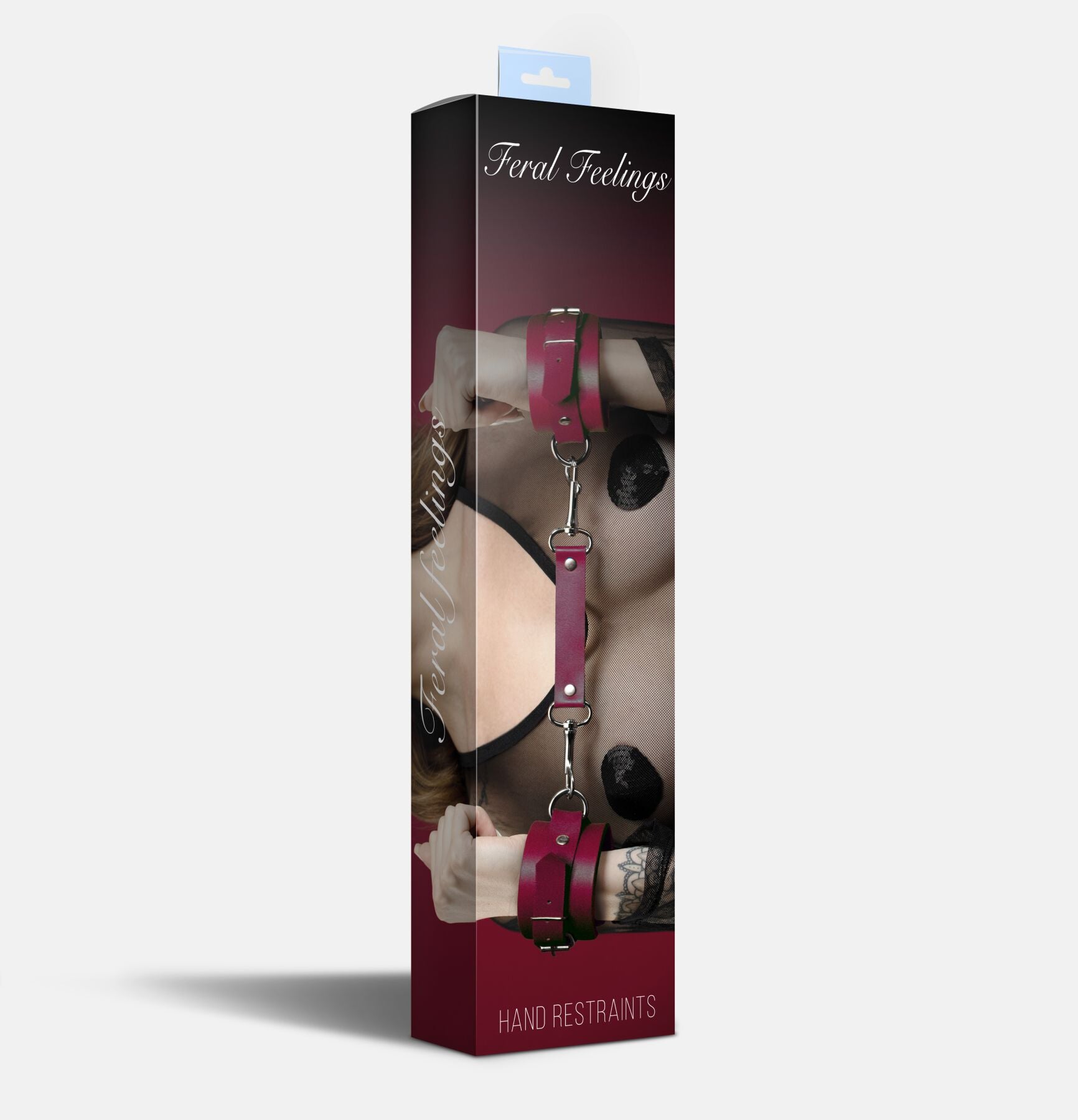 Feral Feelings (Україна) Наручники Feral Feelings - Hand Restraints Burgundy, натуральна шкіра