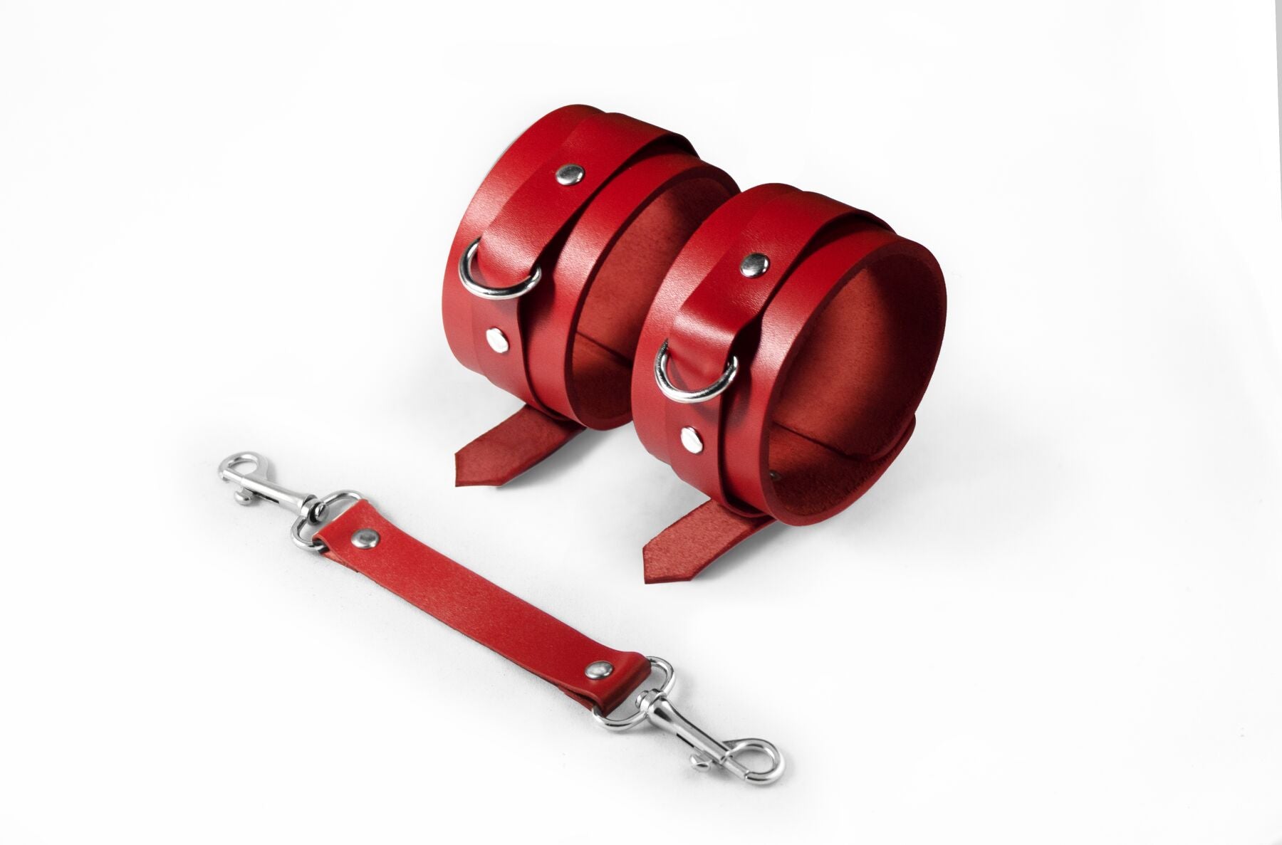 Feral Feelings (Україна) Поножі Feral Feelings – Ankle Restraints Red, натуральна шкіра