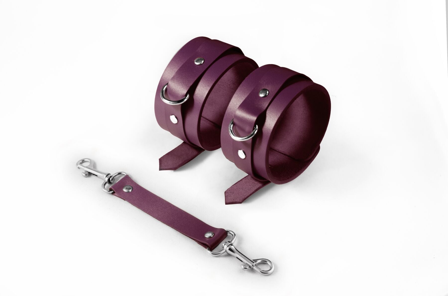 Feral Feelings (Україна) Поножі Feral Feelings – Ankle Restraints Burgundy, натуральна шкіра