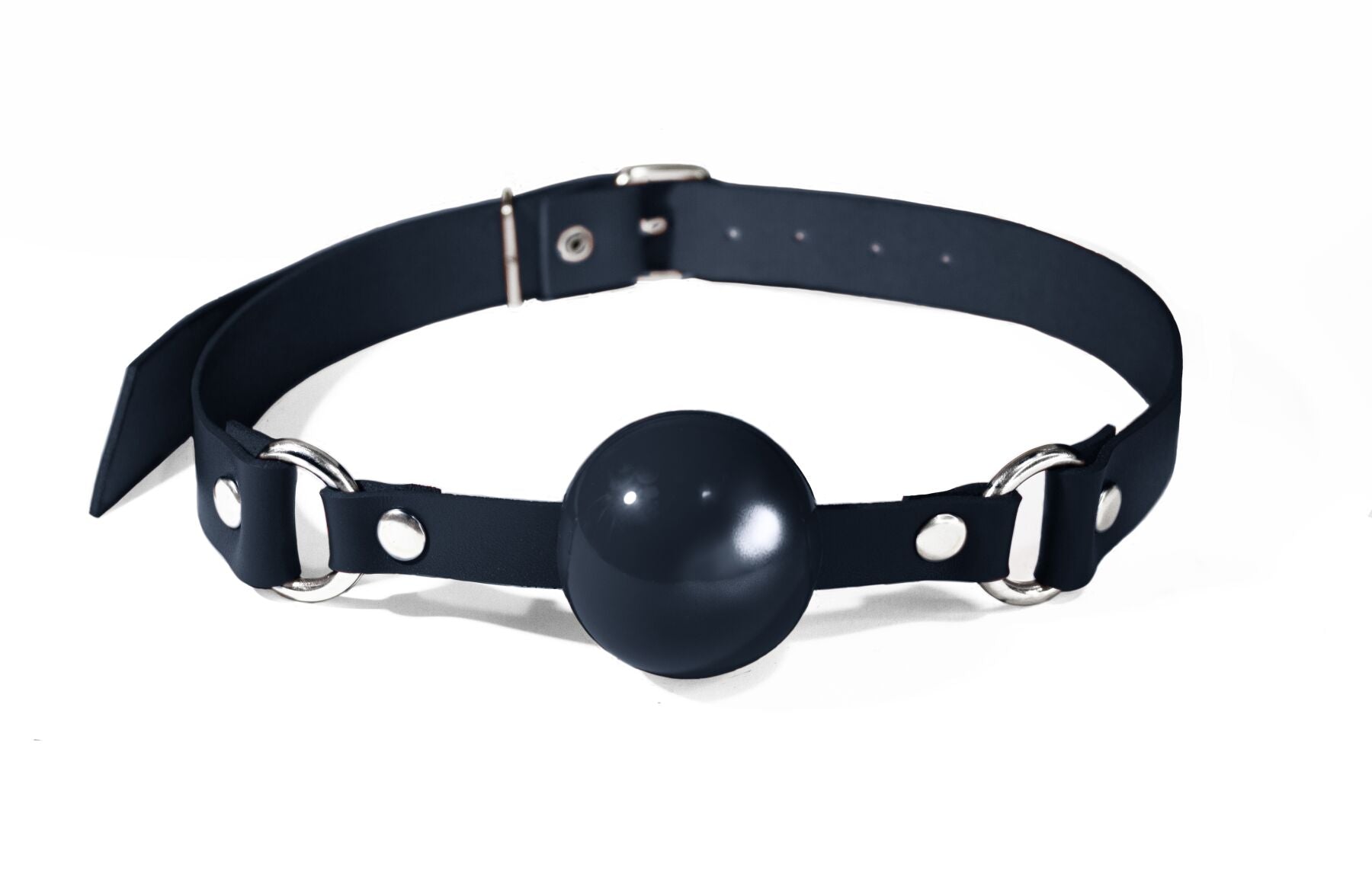 Feral Feelings (Україна) Кляп силіконовий Feral Feelings Silicon Ball Gag Black/Black, чорний ремінець, чорна кулька