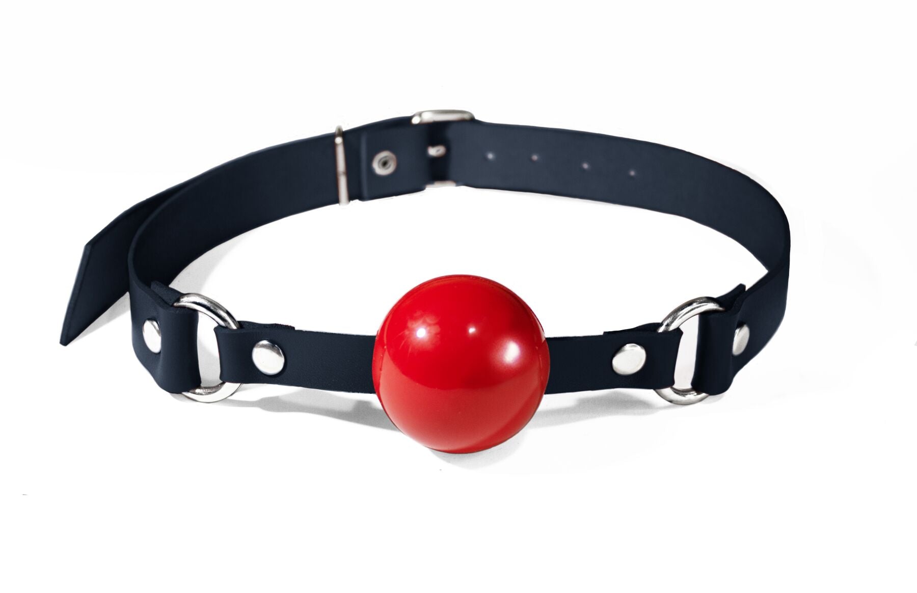 Feral Feelings (Україна) Кляп силіконовий Feral Feelings Silicon Ball Gag Black/Red, чорний ремінець, червона кулька