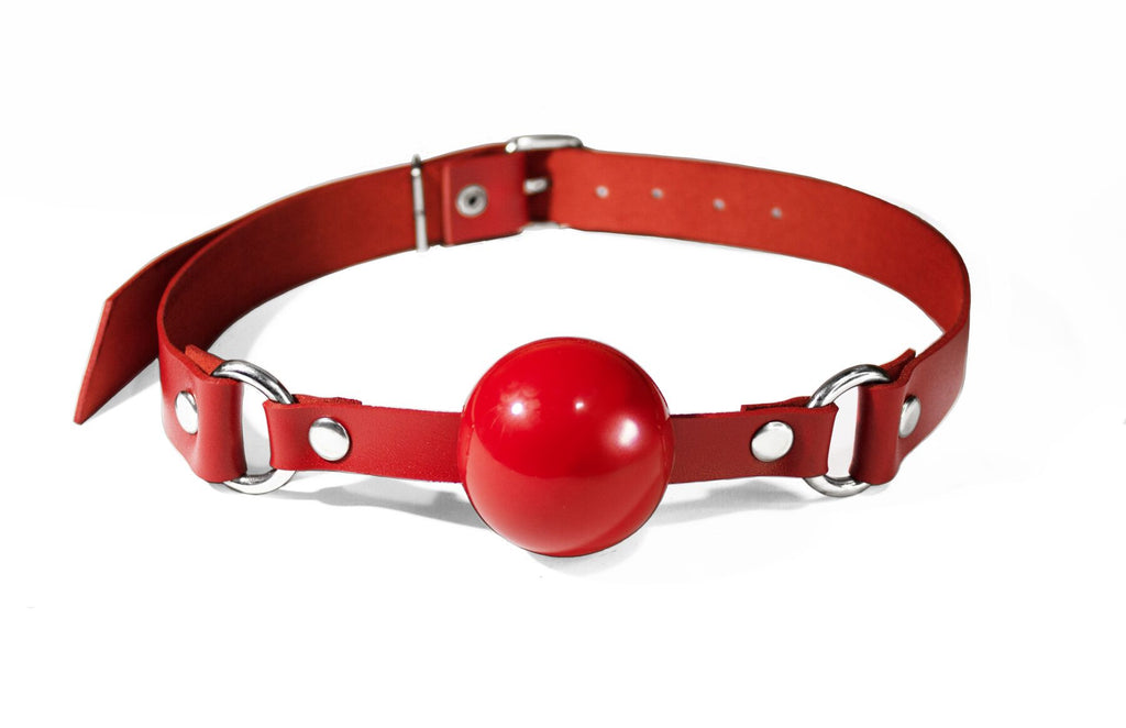 Feral Feelings (Україна) Кляп силіконовий Feral Feelings Silicon Ball Gag Red/Red, червоний ремінець, червона кулька