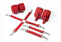 Feral Feelings (Україна) Набір для БДСМ Feral Feelings BDSM Kit 3 Red, наручники, поножі, хрестовина