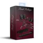 Набір Feral Feelings BDSM Kit 5 Black, наручники, поножі, хрестовина, маска, пад