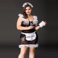JSY (Китай) Костюм покоївки JSY «Слухняна Ельма» Plus Size Black, сукня, фартух, головний убір покоївки