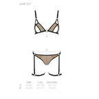 Еротичний комплект спідньої білизни Passion GABI SET XXL/XXXL beige, трусики з г