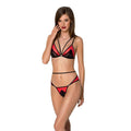 Passion (Польща) Комплект білизни Passion PEONIA SET L/XL red, бра, трусики