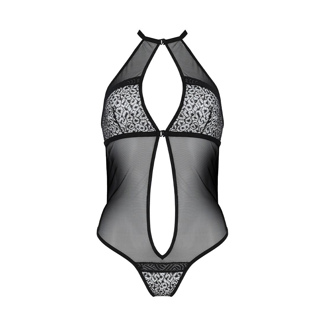 Passion (Польща) Сітчасте боді з мереживом на грудях Passion SATARA BODY L/XL black