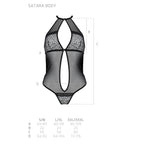 Сітчасте боді з мереживом на грудях Passion SATARA BODY S/M