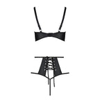 Комплект білизни Passion TASMINA SET, ліф, високі трусики з корсетом ззаду