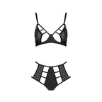 Комплект білизни Passion TASMINA SET, ліф, високі трусики з корсетом ззаду