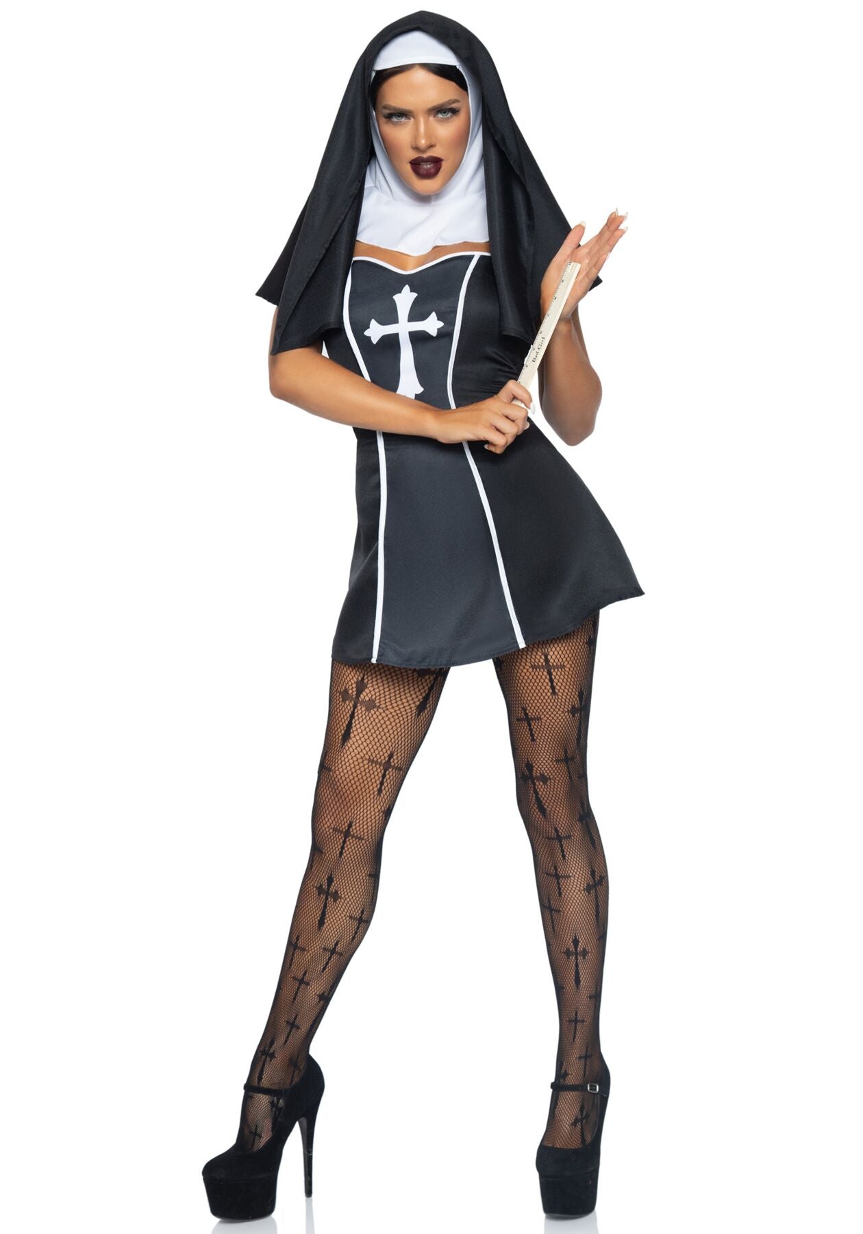 Leg Avenue (США) Костюм черниці Leg Avenue Naughty Nun XS, сукня, головний убір