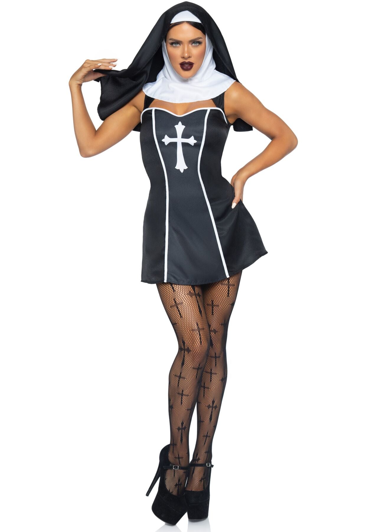 Leg Avenue (США) Костюм черниці Leg Avenue Naughty Nun XS, сукня, головний убір
