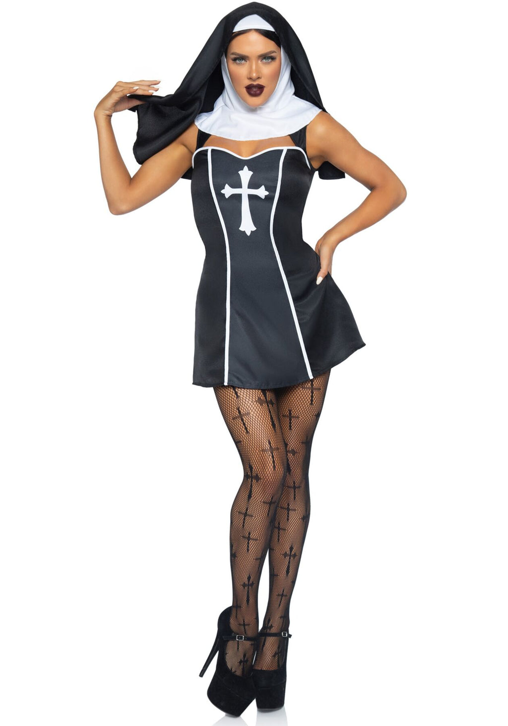 Leg Avenue (США) Костюм черниці Leg Avenue Naughty Nun S, сукня, головний убір