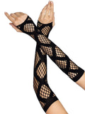 Leg Avenue (США) Довгі мітенки Leg Avenue Faux wrap net arm warmers One size Black, велика сітка