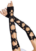 Leg Avenue (США) Мітенки Leg Avenue Butterfly applique arm warmers Black, метелики