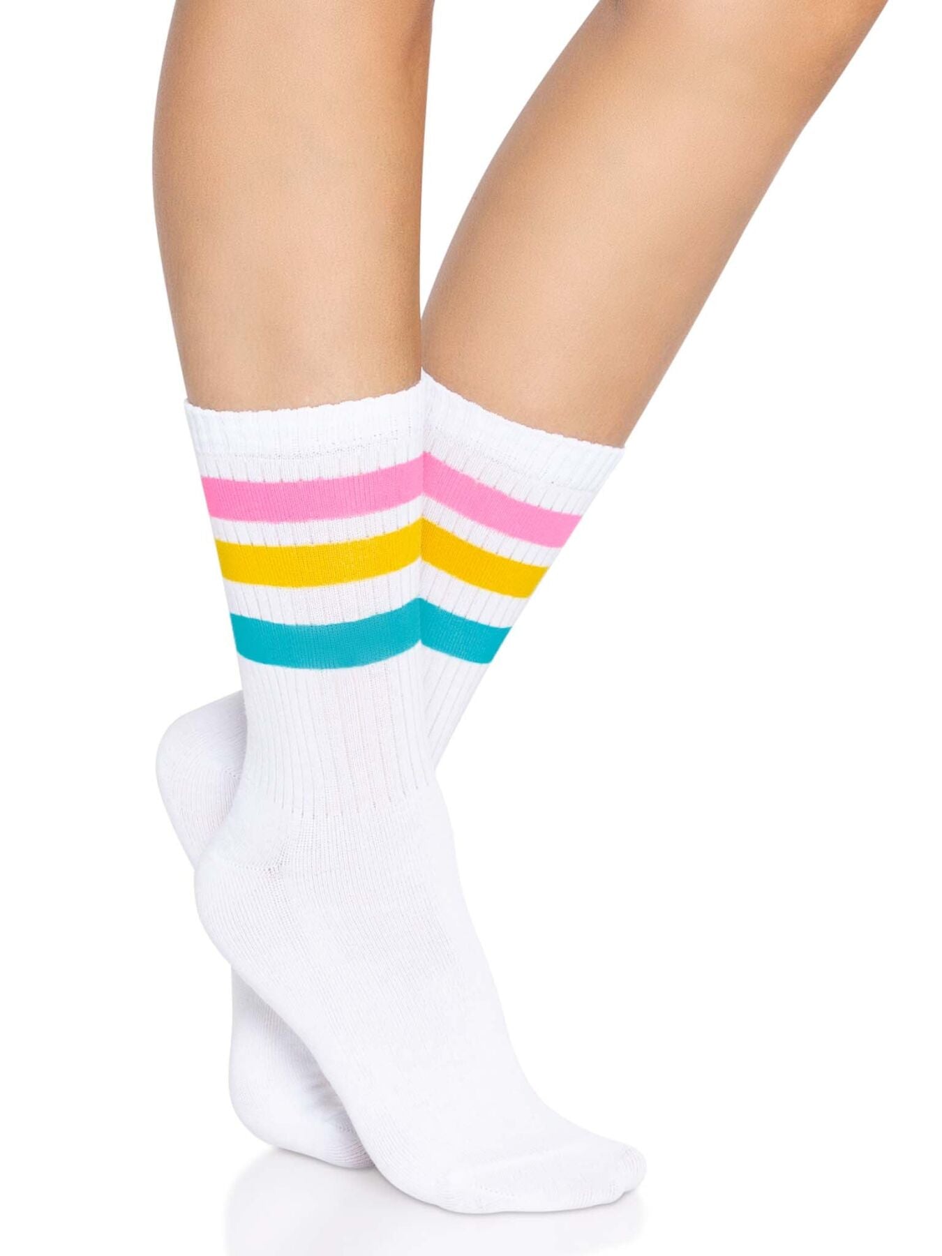 Leg Avenue (США) Шкарпетки жіночі в смужку Leg Avenue Pride crew socks Pansexual, 37–43 розмір