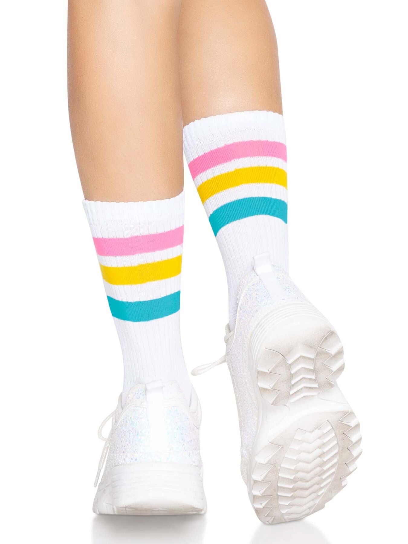 Leg Avenue (США) Шкарпетки жіночі в смужку Leg Avenue Pride crew socks Pansexual, 37–43 розмір