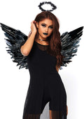 Leg Avenue (США) Крила чорного ангела Leg Avenue Angel Accessory Kit Black, крила, німб