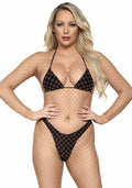 Leg Avenue (США) Бодістокінг у велику сітку Leg Avenue Long Sleeved Bodystocking One size Nude, довгий рукав