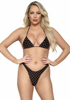 Бодістокінг у велику сітку Leg Avenue Long Sleeved Bodystocking One size, довгий рукав