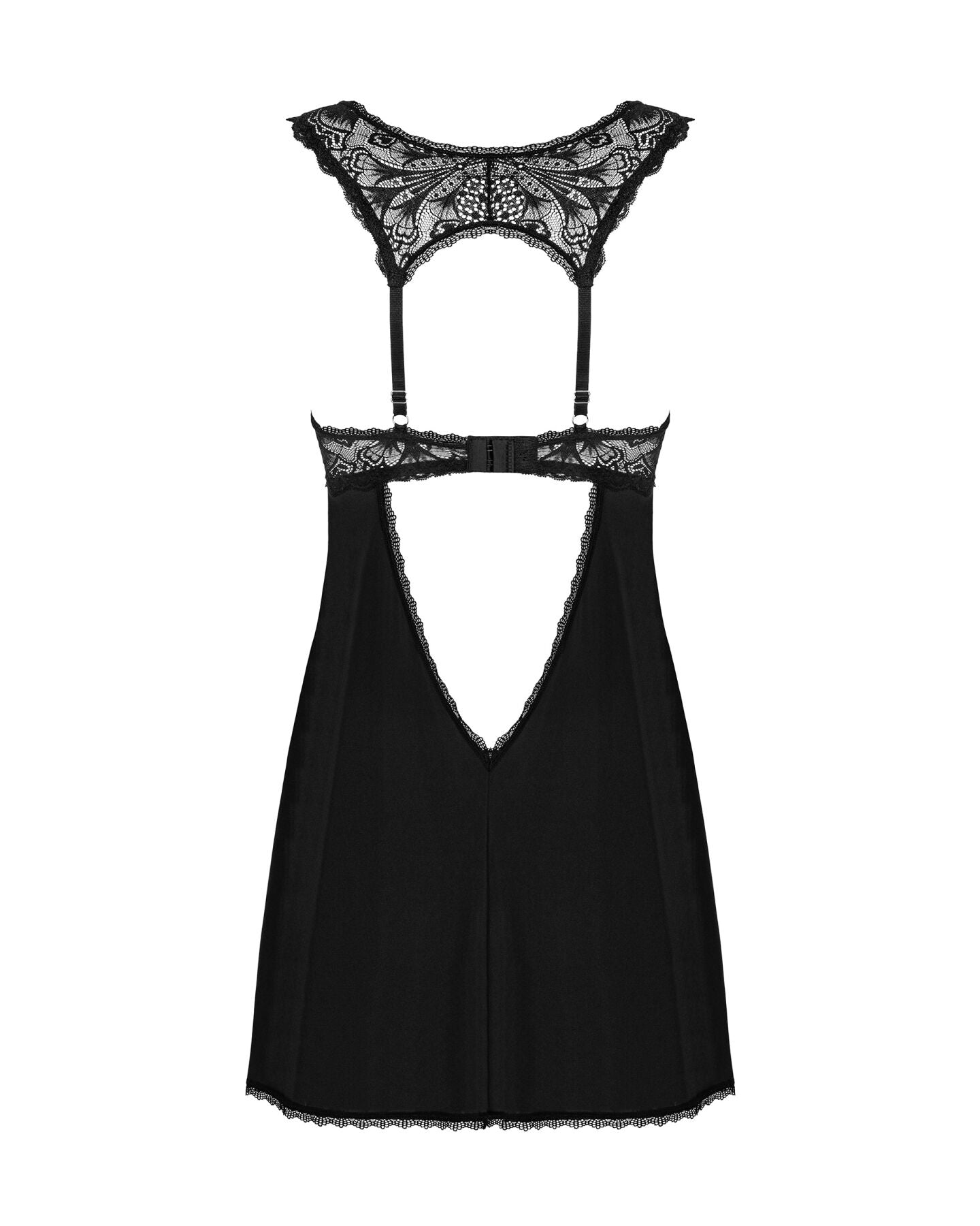 Obsessive (Польща) Сорочка бебі-дол з мереживом на грудях Obsessive Donna Dream babydoll XS/S Black, стрінги