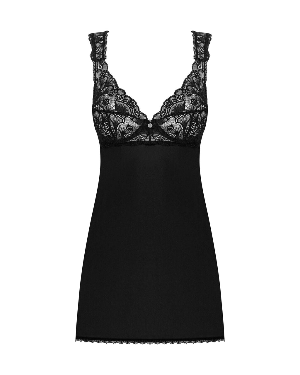Сорочка бебі-дол з мереживом на грудях Obsessive Donna Dream babydoll M/L Black,