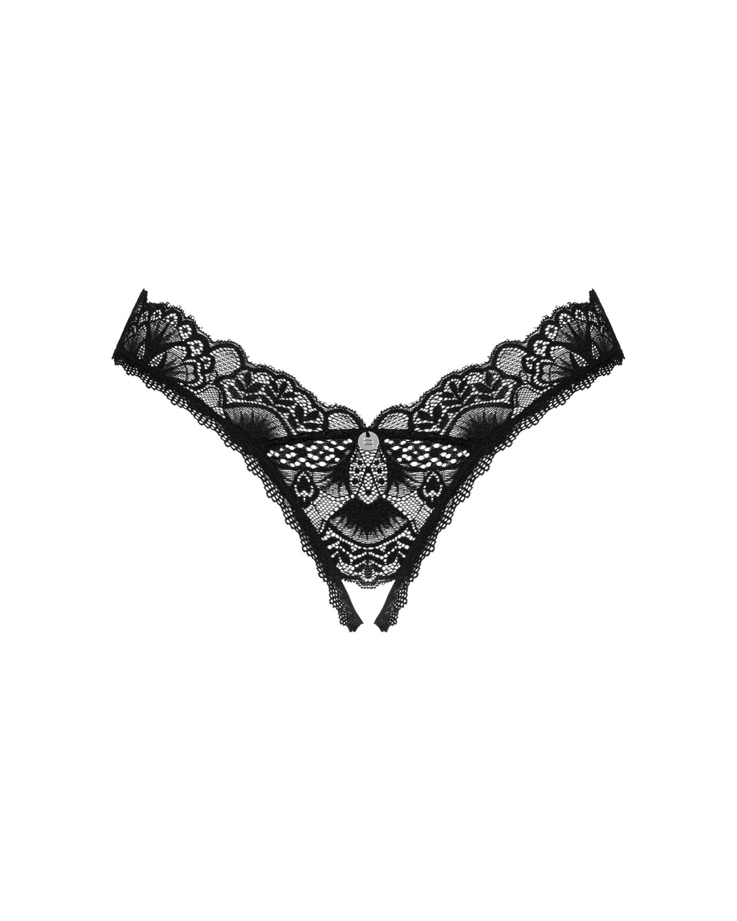 Obsessive (Польща) Мереживні стрінги Obsessive Donna Dream crotchless thong XS/S Black, відкритий доступ
