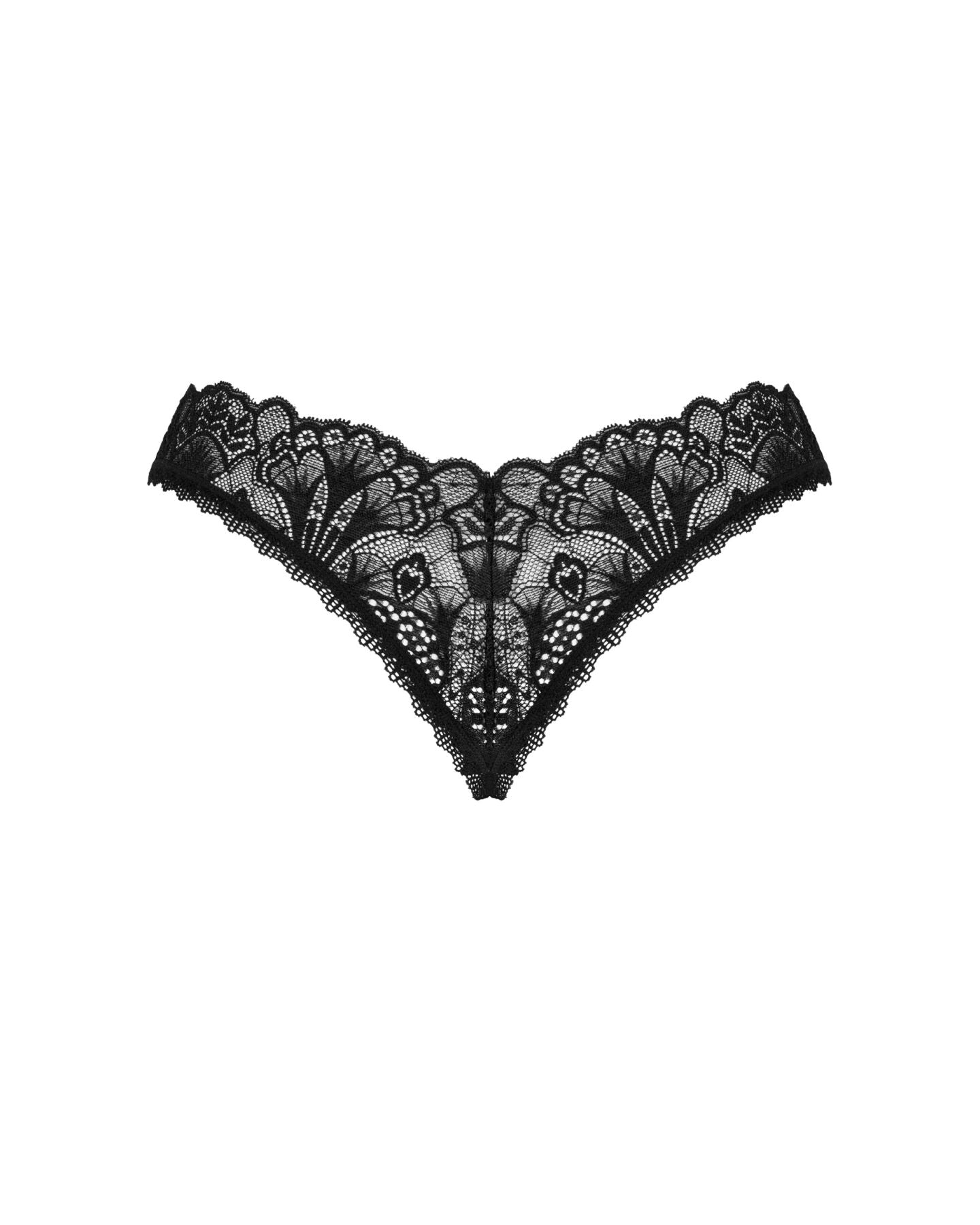 Obsessive (Польща) Мереживні стрінги Obsessive Donna Dream crotchless thong XS/S Black, відкритий доступ