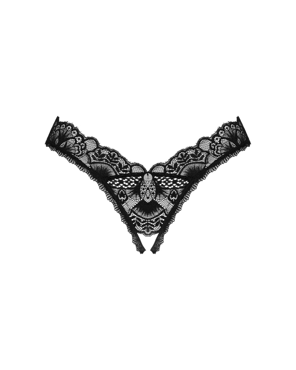 Obsessive (Польща) Мереживні стрінги Obsessive Donna Dream crotchless thong XL/2XL Black, відкритий доступ