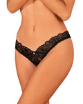 Obsessive (Польща) Мереживні стрінги Obsessive Donna Dream crotchless thong XL/2XL Black, відкритий доступ