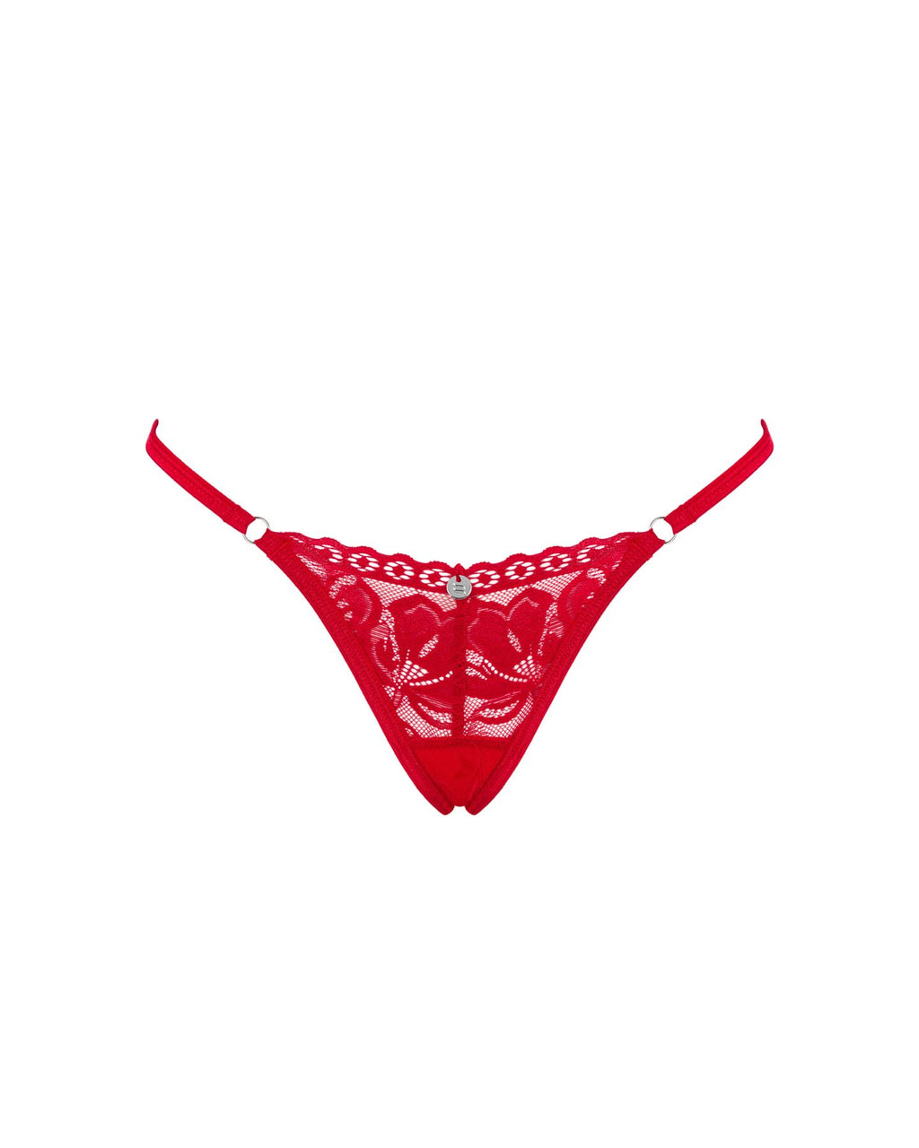 Obsessive (Польща) Мереживні стрінги Obsessive Lacelove thong XL/2XL Red, низька посадка