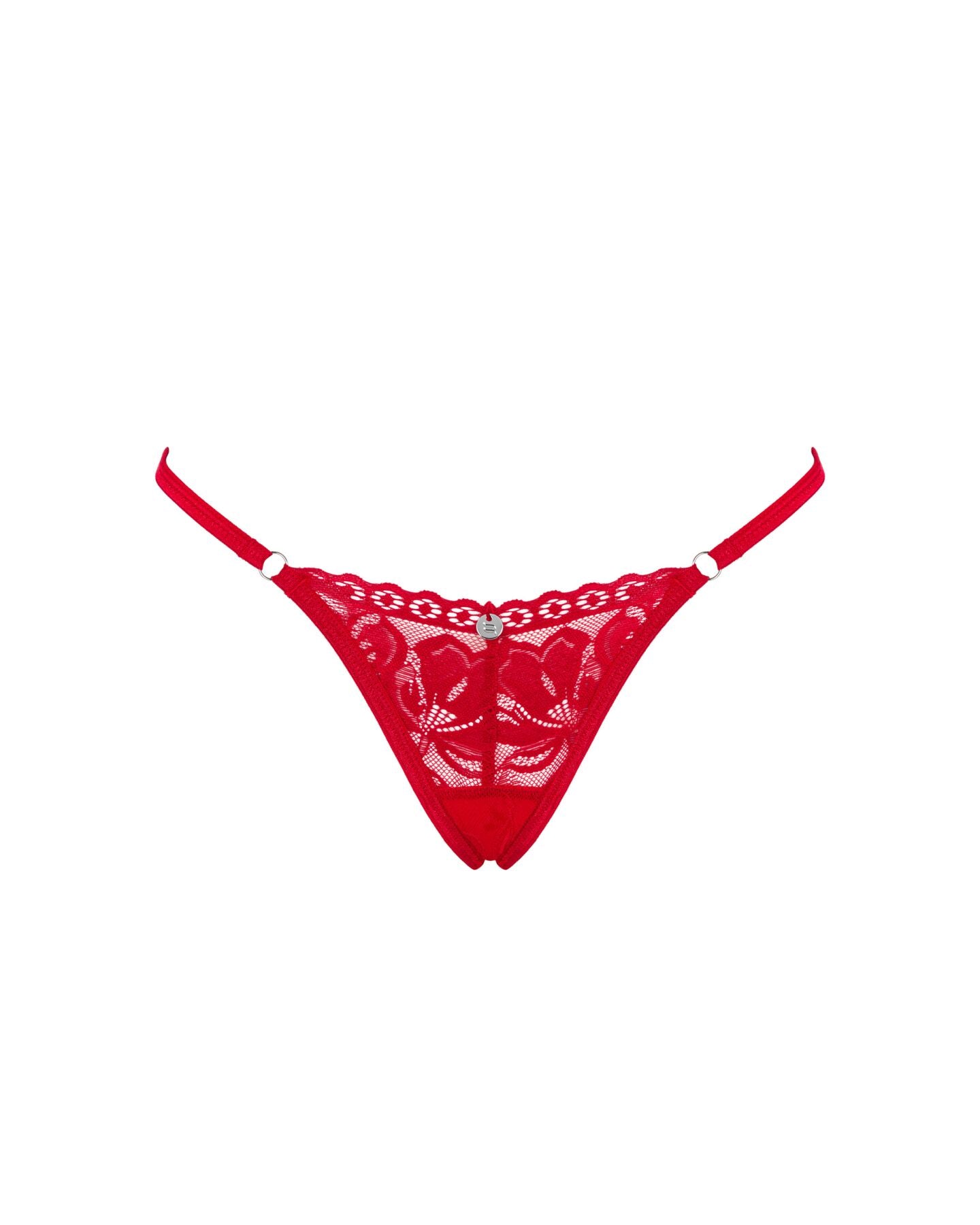 Obsessive (Польща) Мереживні стрінги Obsessive Lacelove thong XL/2XL Red, низька посадка