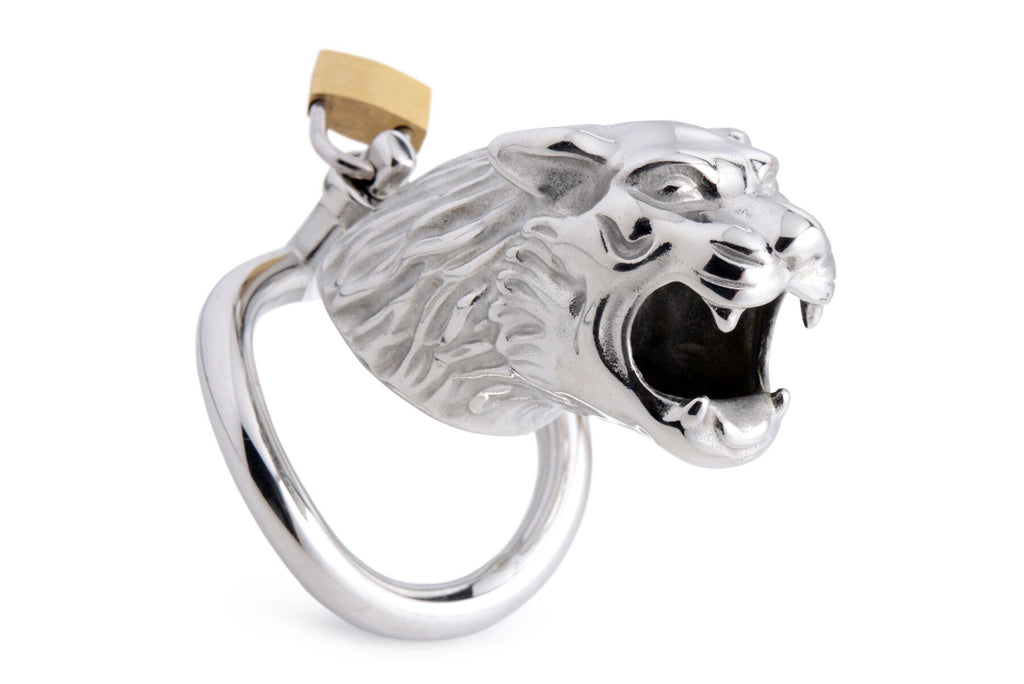 Master Series (США) Клітка для пеніса Master Series: Tiger King Cock Cage With Lock, три кільця, замок, три ключі
