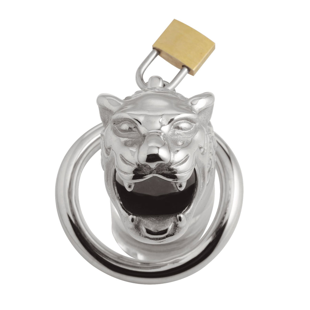 Master Series (США) Клітка для пеніса Master Series: Tiger King Cock Cage With Lock, три кільця, замок, три ключі