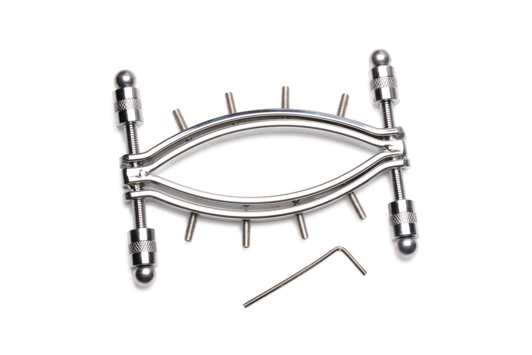 Master Series (США) Затискач для вагіни Master Series: Spread 'Em Poker Vagina Clamp with Adjustable Pressure Screws, ши