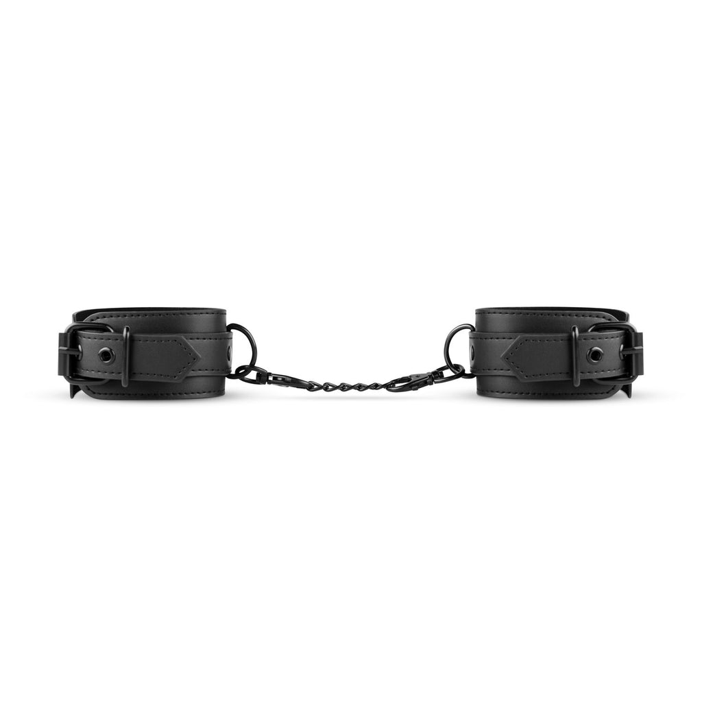 Наручники Bedroom Fantasies: Faux Leather Handcuffs One Size, чорні