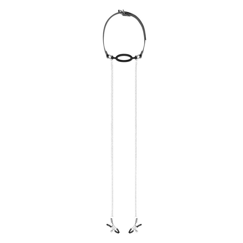 Bedroom Fantasies (Нідерланди) Затискачі з кляпом для сосків  Bedroom Fantasies: Nipple Clamps & Silicone Gag Ring