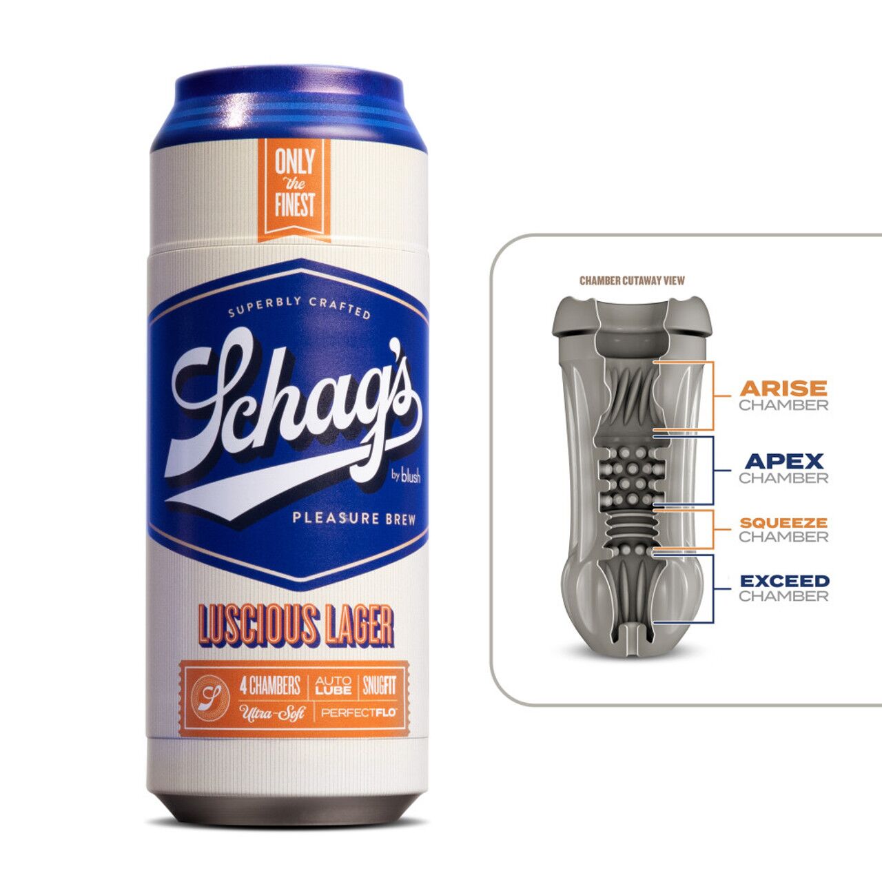 Blush (США) Мастурбатор – банка пива Blush Schag's Luscious Lager Masturbator Frosted, самозмащуваний, вакуум