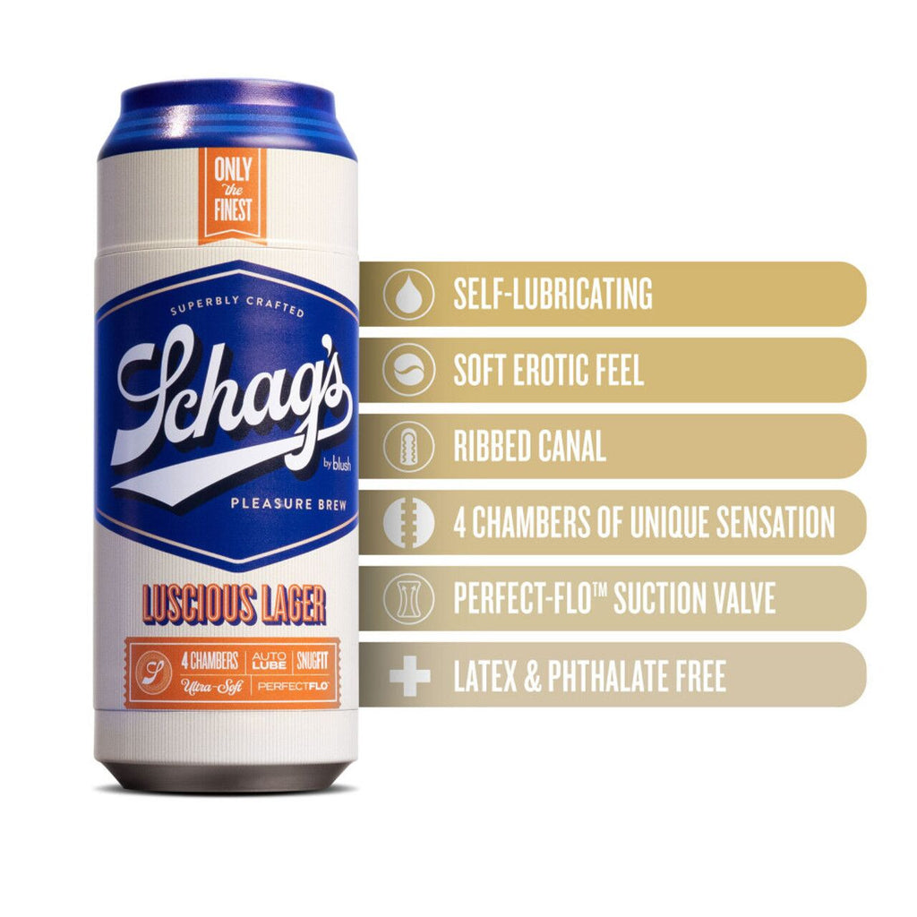 Blush (США) Мастурбатор – банка пива Blush Schag's Luscious Lager Masturbator Frosted, самозмащуваний, вакуум