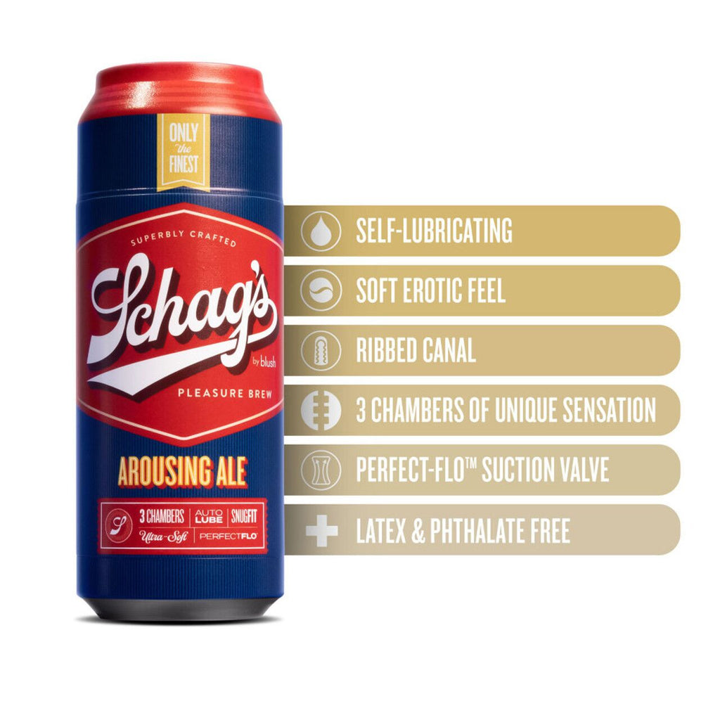 Blush (США) Мастурбатор – банка пива Blush Schag's Arousing Ale Masturbator – Frosted, самозмащуваний, вакуум